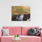 Waterval bij Laurel Hill State Park I Canvas Afdruk (Insitu (Woonkamer))