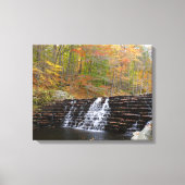 Waterval bij Laurel Hill State Park I Canvas Afdruk (Voorkant)