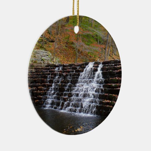 Waterval bij Laurel Hill State Park I Keramisch Ornament (Rechts)