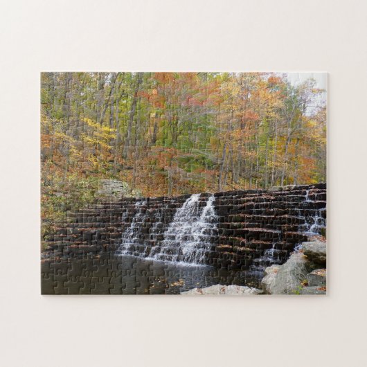 Waterval bij Laurel Hill State Park I Legpuzzel (Horizontaal)