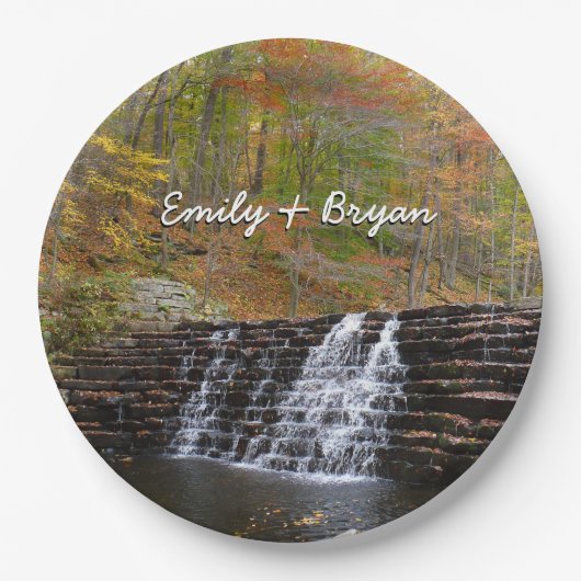 Waterval bij Laurel Hill State Park I Papieren Bordje (Voorkant)