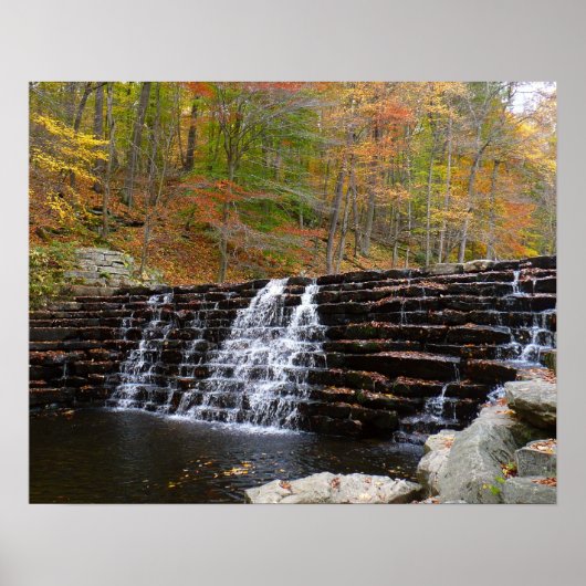 Waterval bij Laurel Hill State Park I Poster (Voorkant)