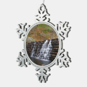 Waterval bij Laurel Hill State Park I Tin Sneeuwvlok Ornament (Rechts)