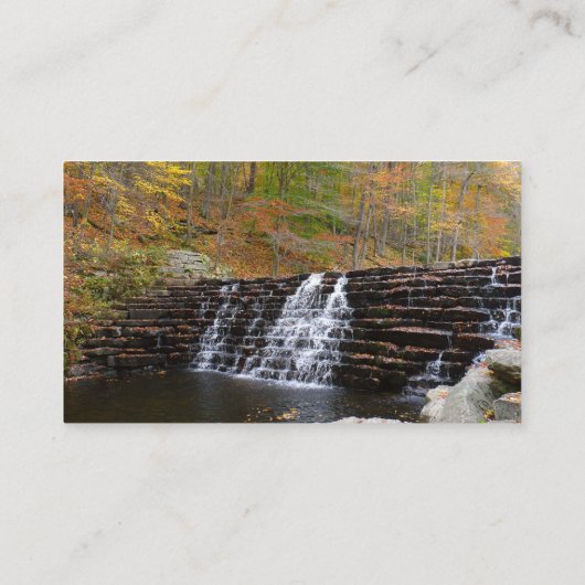 Waterval bij Laurel Hill State Park I Visitekaartje (Achterkant)