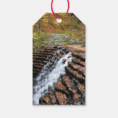 Waterval bij Laurel Hill State Park II Cadeaulabel (Voorkant)