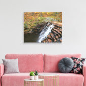 Waterval bij Laurel Hill State Park II Canvas Afdruk (Insitu (Woonkamer))