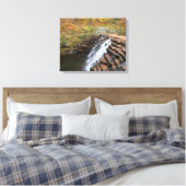 Waterval bij Laurel Hill State Park II Canvas Afdruk (Insitu (Slaapkamer))