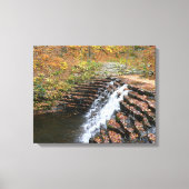 Waterval bij Laurel Hill State Park II Canvas Afdruk (Voorkant)