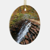 Waterval bij Laurel Hill State Park II Keramisch Ornament (Rechts)