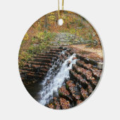 Waterval bij Laurel Hill State Park II Keramisch Ornament (Links)