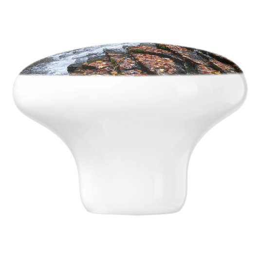 Waterval bij Laurel Hill State Park II Keramische Knop (Zijkant)