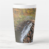 Waterval bij Laurel Hill State Park II Latte Mok (Voorkant)