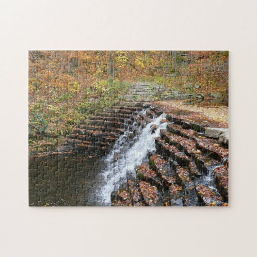 Waterval bij Laurel Hill State Park II Legpuzzel (Horizontaal)