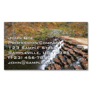 Waterval bij Laurel Hill State Park II Magnetisch Visitekaartje