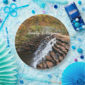 Waterval bij Laurel Hill State Park II Papieren Bordje (Feest)