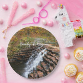 Waterval bij Laurel Hill State Park II Papieren Bordje (Feest)