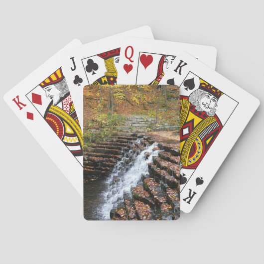 Waterval bij Laurel Hill State Park II Pokerkaarten (Achterkant)