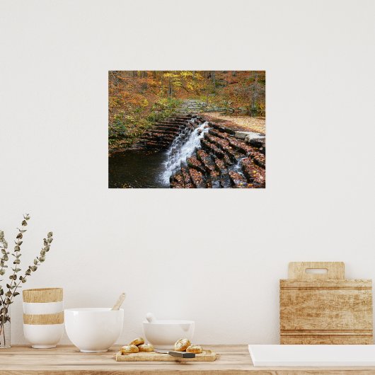 Waterval bij Laurel Hill State Park II Poster (Keuken)