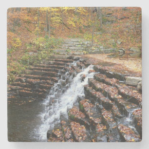 Waterval bij Laurel Hill State Park II Stenen Onderzetter