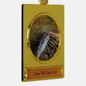 Waterval bij Laurel Hill State Park II Verguld Banner Ornament (Rechts)