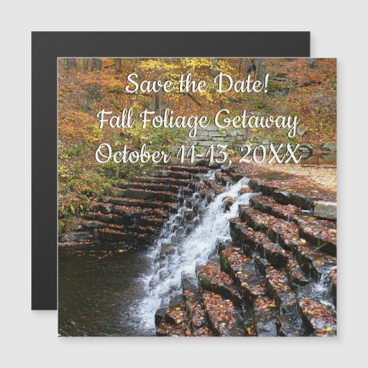 Waterval bij Laurel Hill State Park Save the Date (Voorkant / Achterkant)