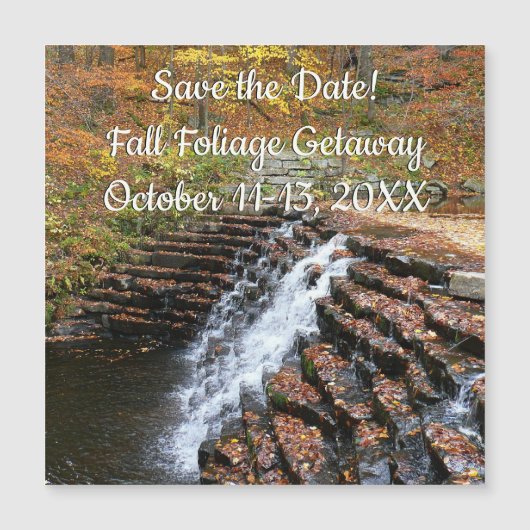 Waterval bij Laurel Hill State Park Save the Date (Voorkant)