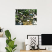 Waterval bij Pemigewasset River III Poster (Thuiskantoor)