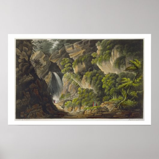 Waterval bij Shanklin uit 'Het eiland Wight Ill' Poster (Voorkant)