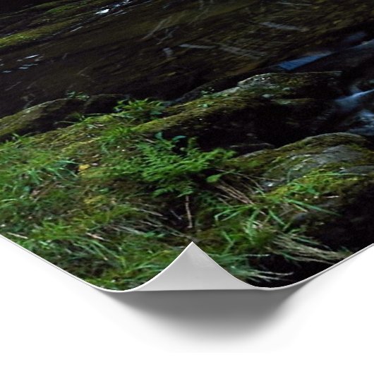 Waterval bij Watersmeet, North Devon, Engeland Poster (Hoek)