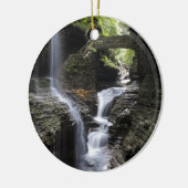 Waterval bij Watkins Glen, NY Keramisch Ornament (Links)