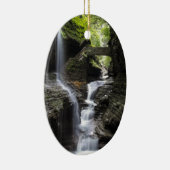 Waterval bij Watkins Glen, NY Keramisch Ornament (Rechts)