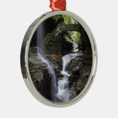 Waterval bij Watkins Glen, NY Metalen Ornament (Rechts)