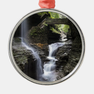 Waterval bij Watkins Glen, NY Metalen Ornament