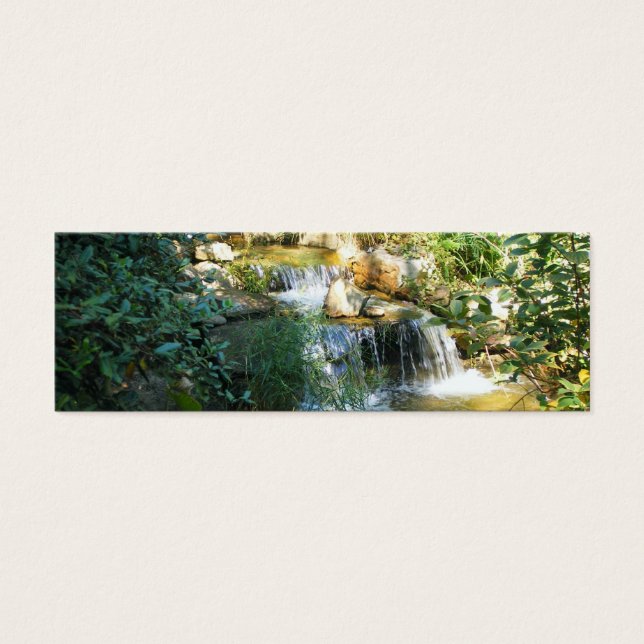  waterval Bladwijzer Mini Visitekaartjes (Voorkant)
