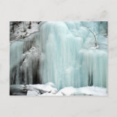 Waterval, blauw, bevroren briefkaart (Voorkant)