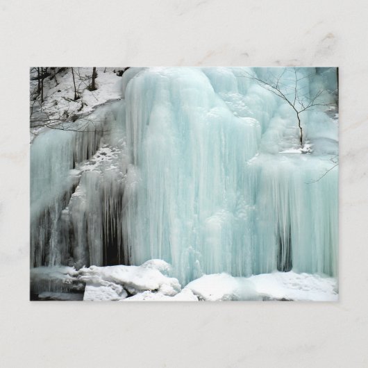 Waterval, blauw, bevroren briefkaart (Voorkant)