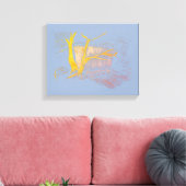 Waterval Blauw/Grijs Canvas Print (Insitu (Woonkamer))