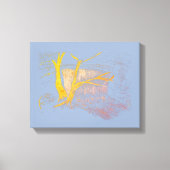 Waterval Blauw/Grijs Canvas Print (Voorkant)