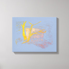 Waterval Blauw/Grijs Canvas Print