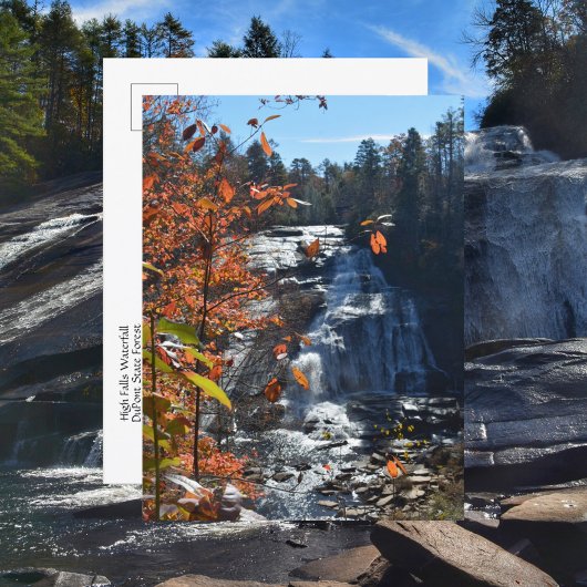 Waterval Blue Ridge Mountains Hoge Waterval Herfst Briefkaart