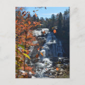 Waterval Blue Ridge Mountains Hoge Waterval Herfst Briefkaart (Voorkant)