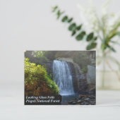 Waterval Blue Ridge Mountains Looking Glass Falls Briefkaart (Staand voorkant)