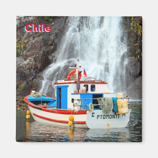 Waterval & Boat, Chili Magneet (Voorkant)