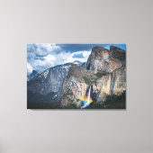 Waterval | Bridal Veil Herfsten Yosemite Californi Canvas Afdruk (Voorkant)