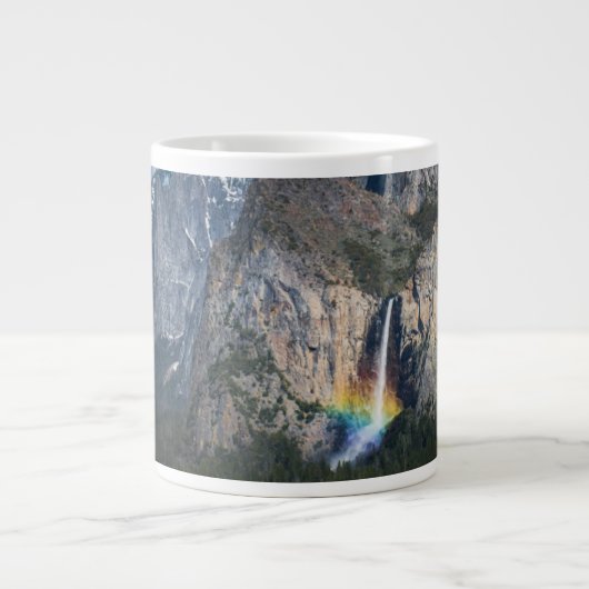 Waterval | Bridal Veil Herfsten Yosemite Californi Grote Koffiekop (Voorkant)