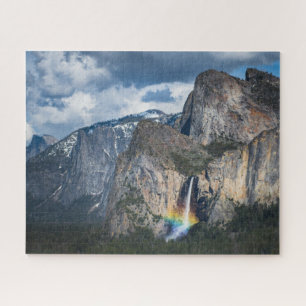Waterval   Bridal Veil Herfsten Yosemite Californi Legpuzzel