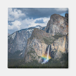 Waterval   Bridal Veil Herfsten Yosemite Californi Magneet