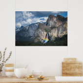 Waterval | Bridal Veil Herfsten Yosemite Californi Poster (Keuken)