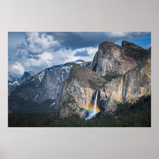 Waterval | Bridal Veil Herfsten Yosemite Californi Poster (Voorkant)
