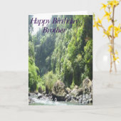 Waterval Broeder Verjaardag Kaart (Gele Bloem)